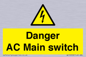 Danger AC Main switch 